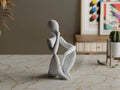 Contemplative 3D Printed Figurine – Minimalist Meditation Statue, Modern Home Decor