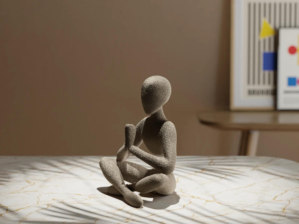 Praying Statue - Minimalist Zen Decor, Meditative Art Piece, Modern Home Accent