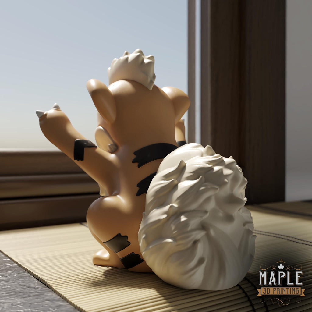 Growlithe 3D Window Decoration | Window Presser | Anime Desk Toy | Room Decor