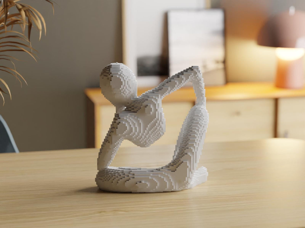 Modern 3D Printed Minimalist Figure Sculpture - Unique Art Decor for Home or Office