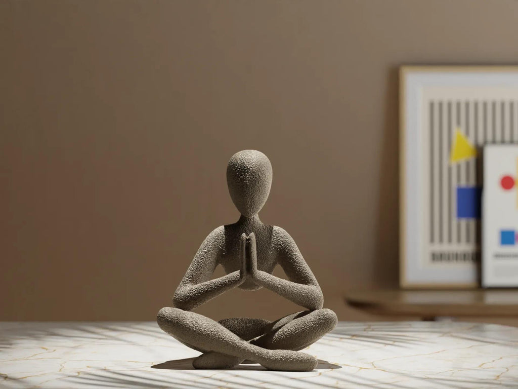 Praying Statue - Minimalist Zen Decor, Meditative Art Piece, Modern Home Accent