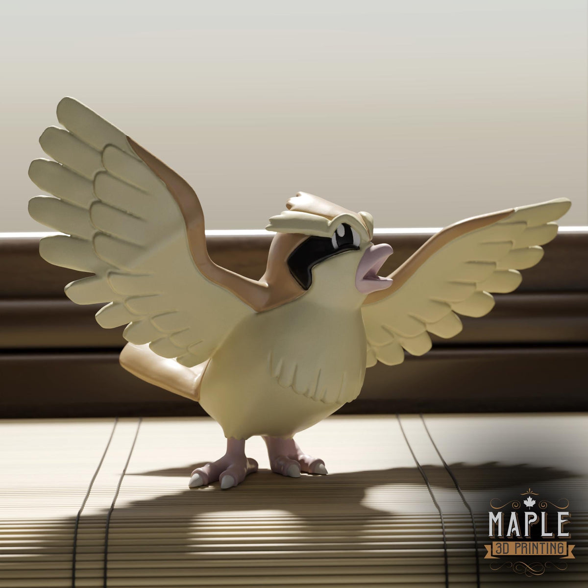 Pidgey 3D Window Decoration | Window Presser | Anime Desk Toy | Room Decor