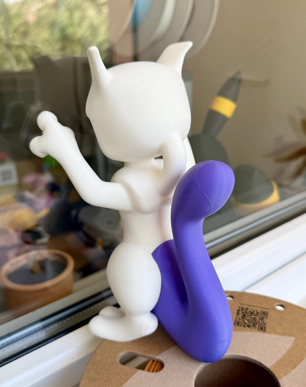 Mewtwo 3D Window Decoration | Window Presser | Anime Desk Toy | Room Decor