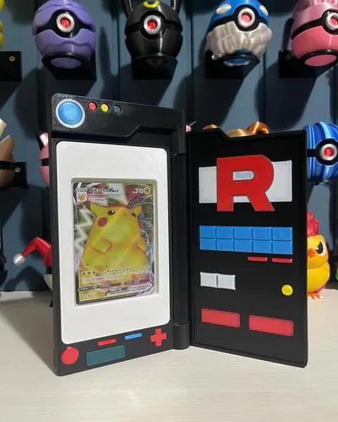 Team Rocket Pokédex Card Holder | Pokémon TCG Display & Storage Solution | PSA Beckett ACE