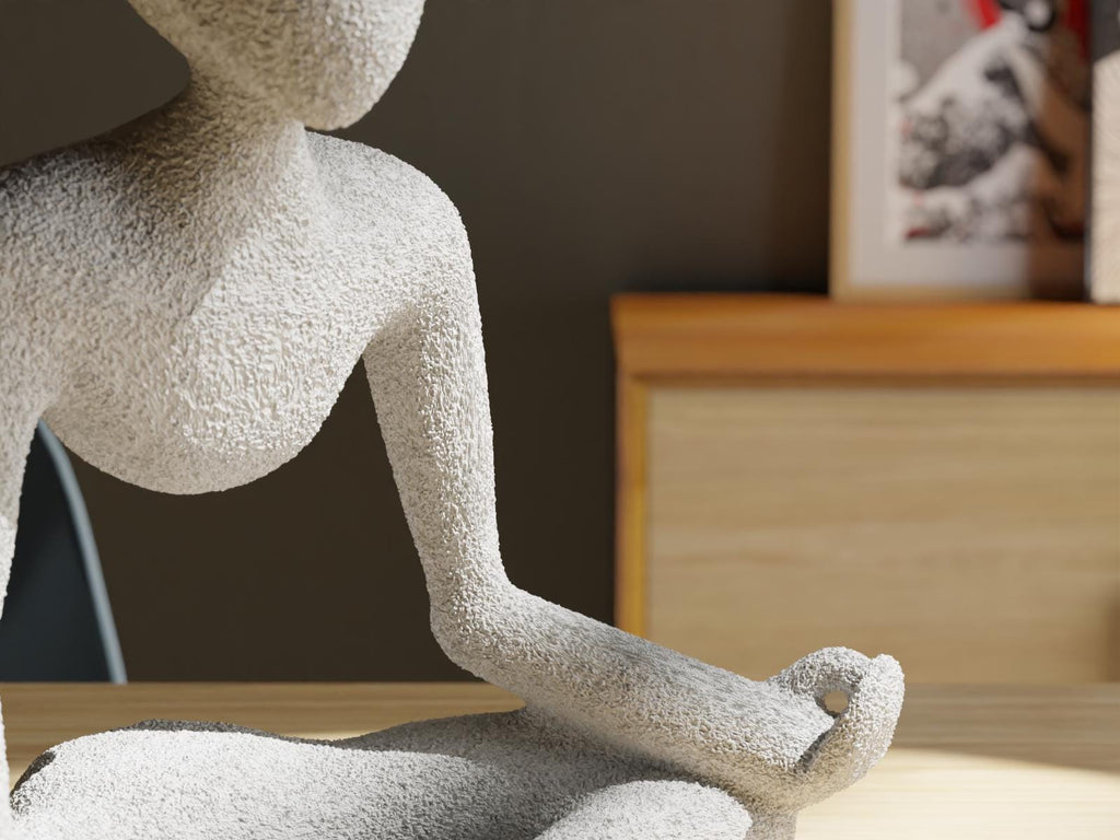 Modern 3D Printed Minimalist Figure Sculpture - Unique Art Decor for Home or Office