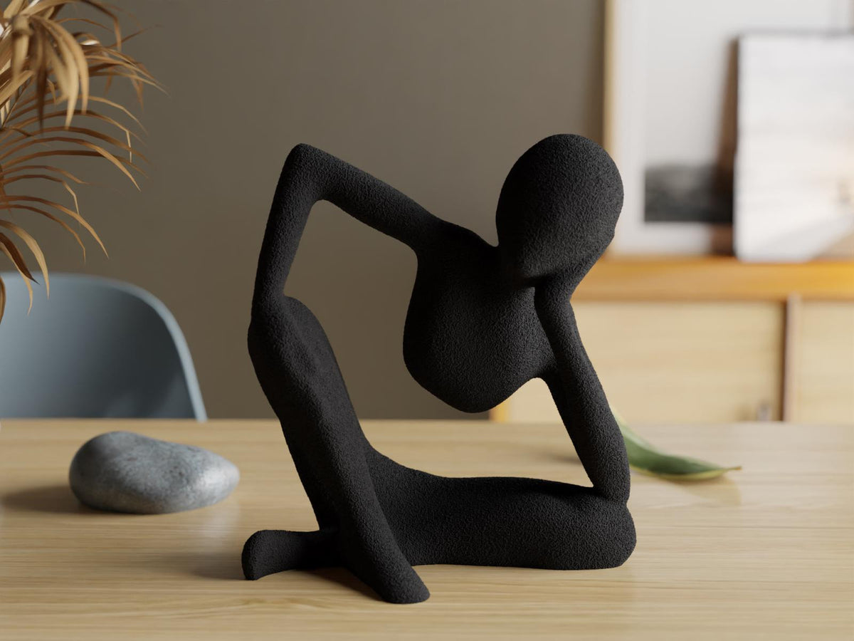 Modern 3D Printed Minimalist Figure Sculpture - Unique Art Decor for Home or Office