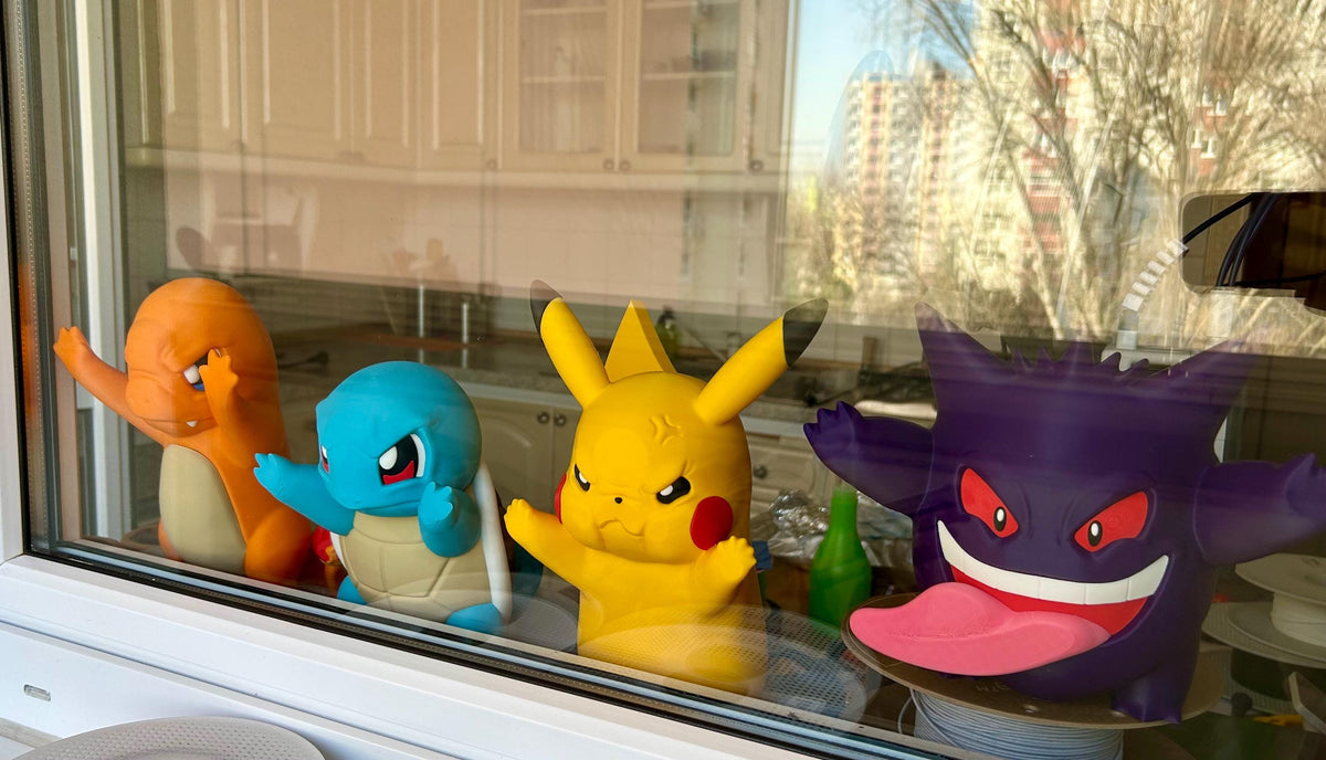 Gengar Window Decoration | 3D Printed Ghost Figure | Spooky Window Presser | Anime Room Decor