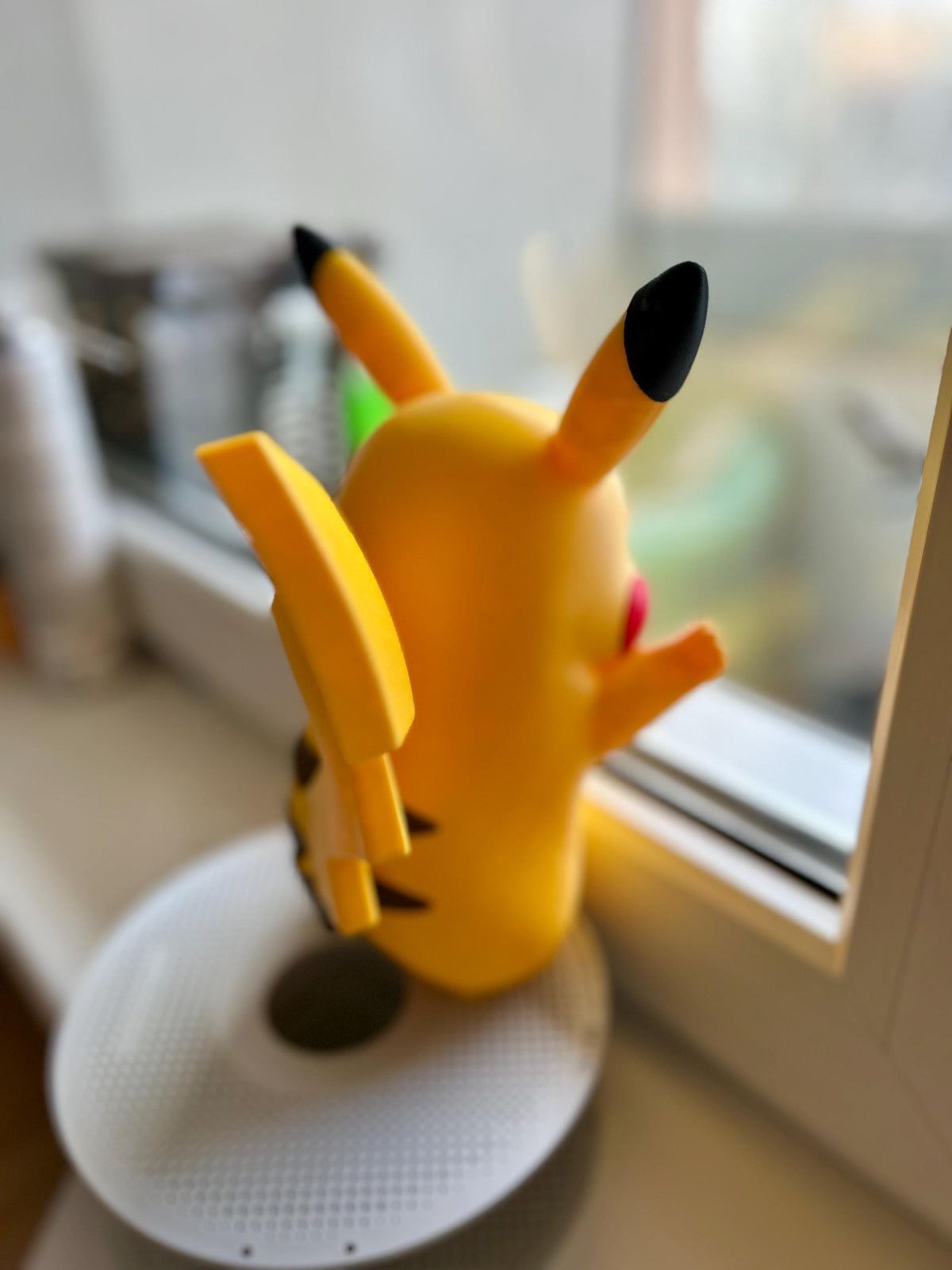 Angry Pikachu 3D Window Decoration | Window Presser Figure | Pikachu Fan Gift | 3D Printed Desk Toy