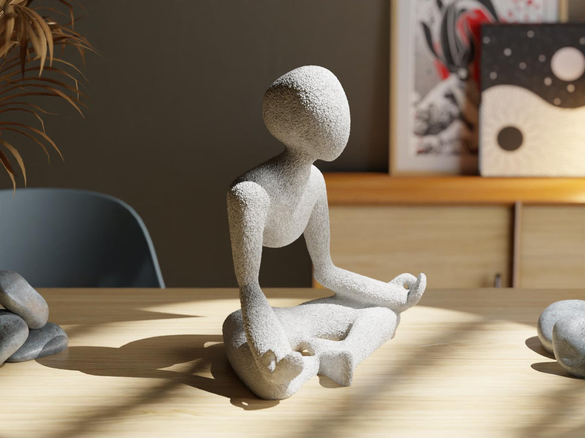 Modern 3D Printed Minimalist Figure Sculpture - Unique Art Decor for Home or Office