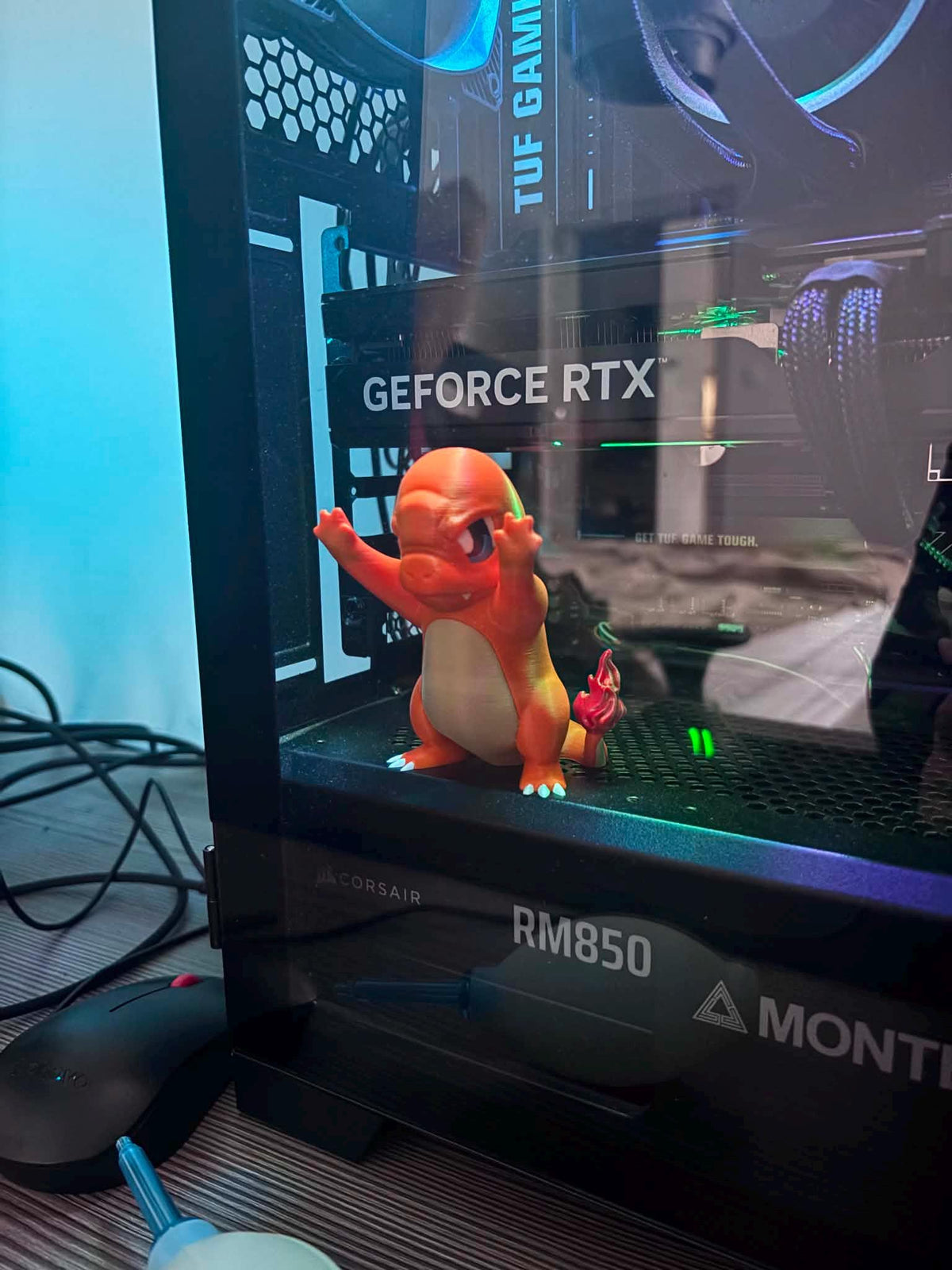 Charmander 3D Window Decoration | Window Presser | Anime Fan Gift | 3D Printed Desk Toy