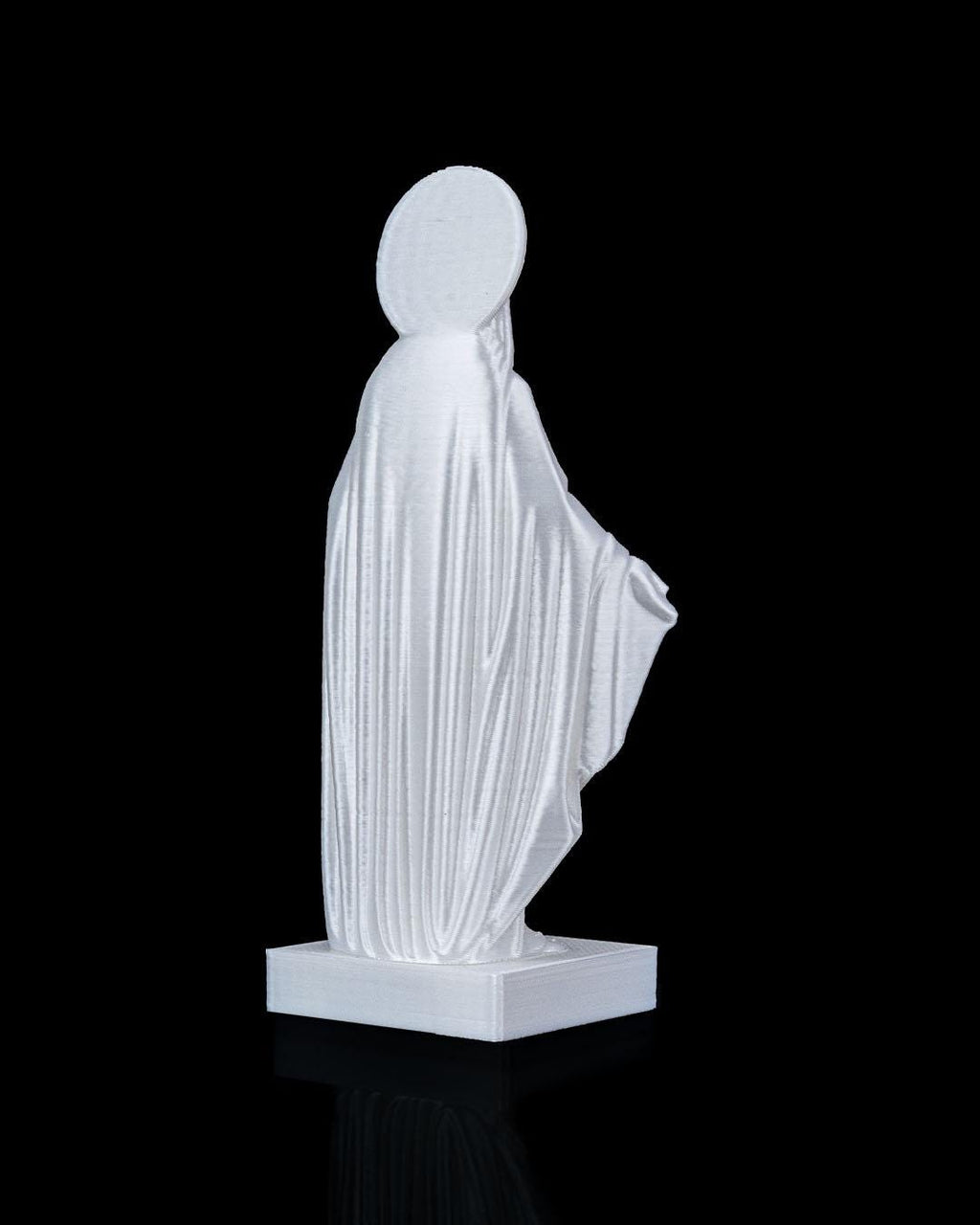 Holy Mary Statue – Virgin Mary Figurine – Religious Home Decor – Catholic Gift – Modern White Sculpture