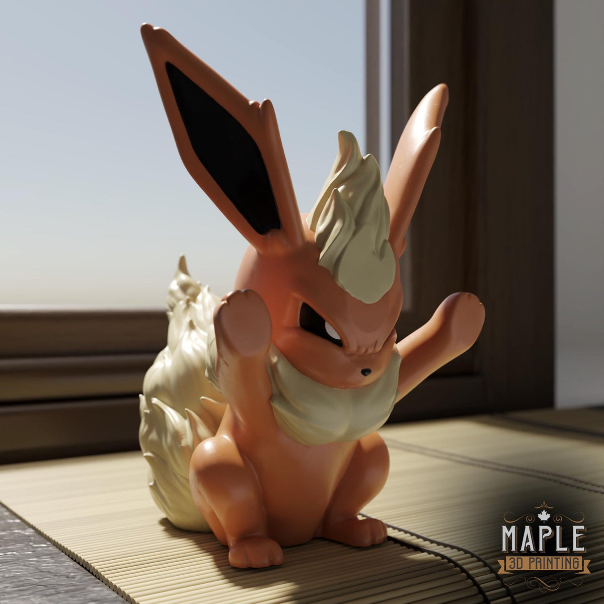 Flareon 3D Window Decoration | Window Presser | Anime Desk Toy | Room Decor
