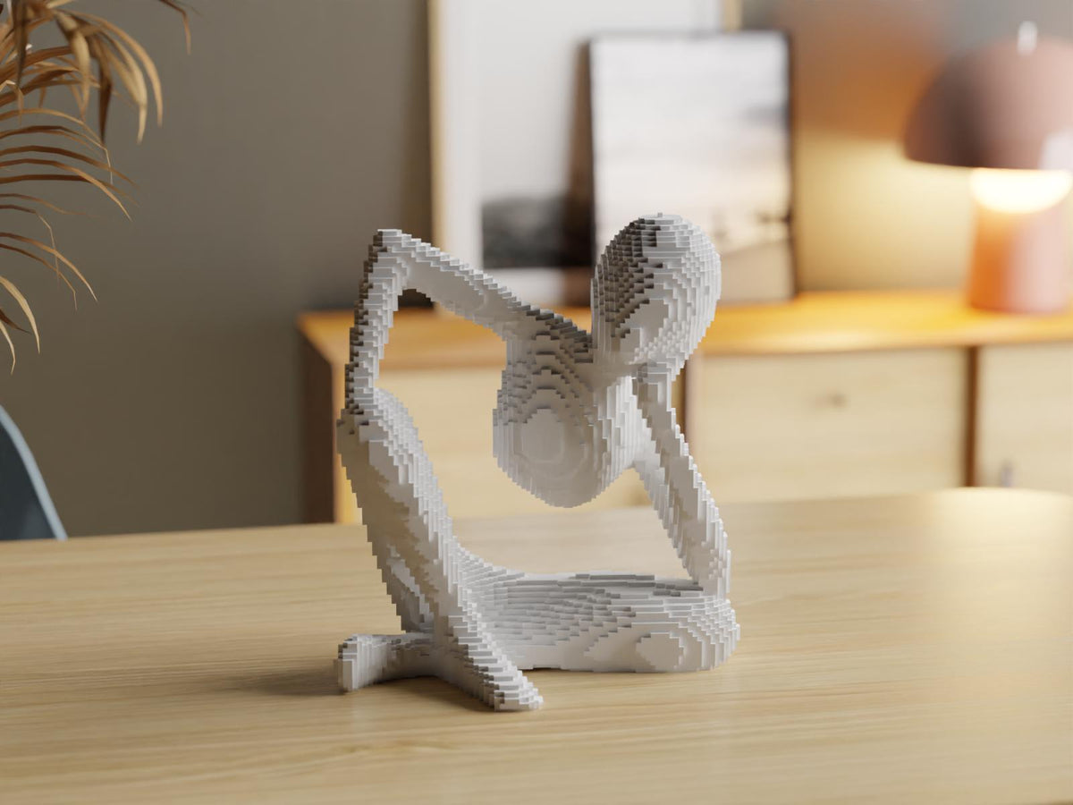 Modern 3D Printed Minimalist Figure Sculpture - Unique Art Decor for Home or Office