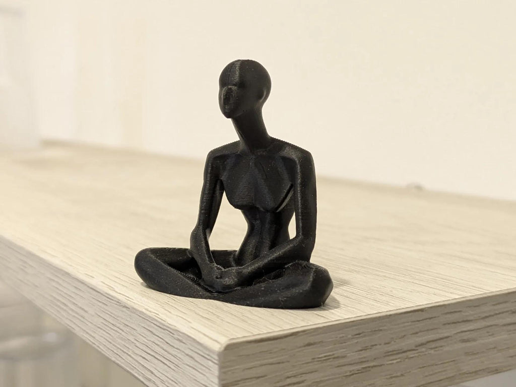 3D Printed Meditative Monk Figurine – Zen Home Decor, Minimalist Sculpture, Spiritual Gift