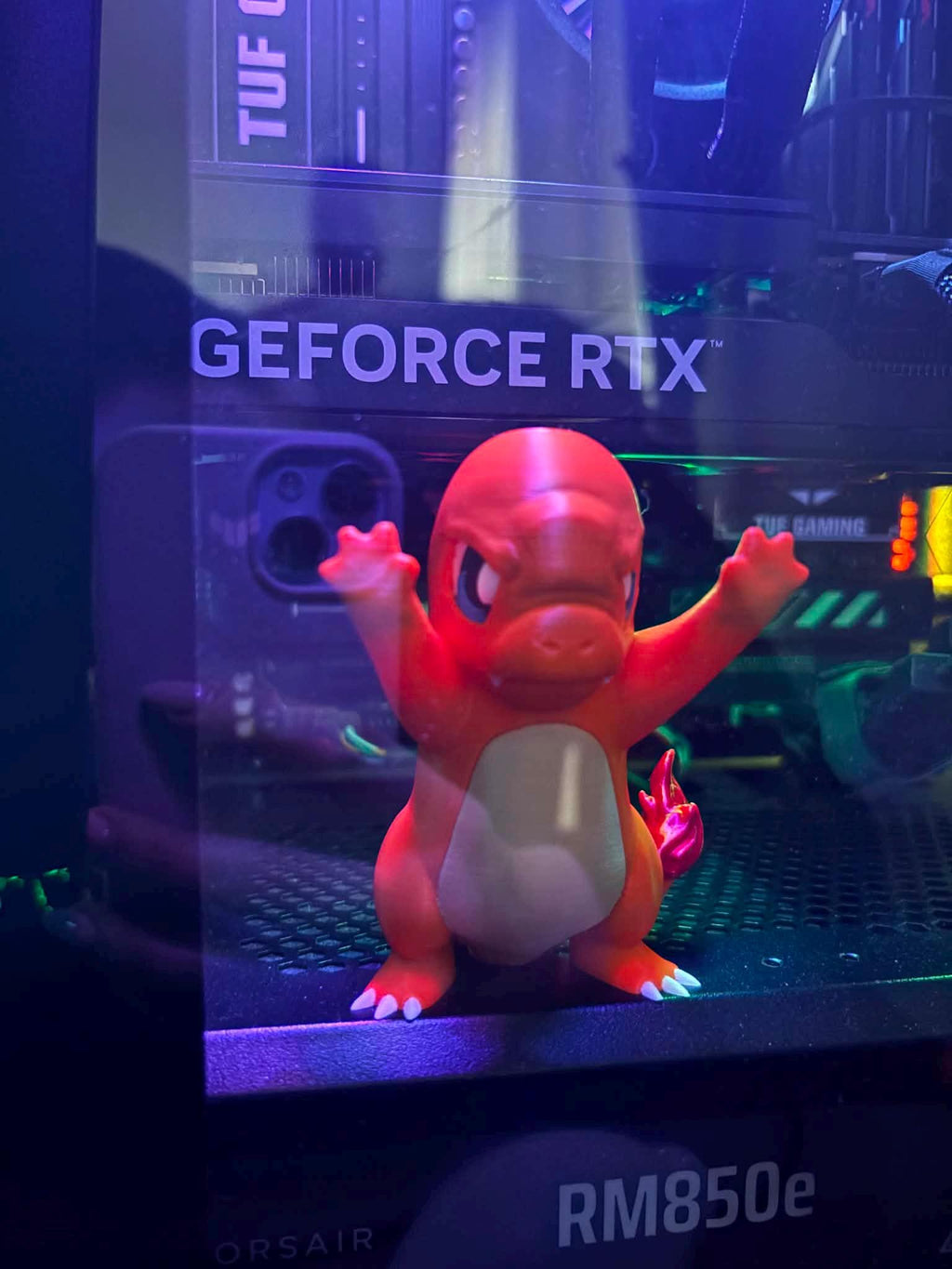 Charmander 3D Window Decoration | Window Presser | Anime Fan Gift | 3D Printed Desk Toy