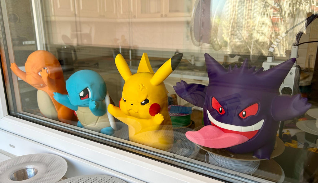 Squirtle 3D Window Decoration | Window Presser | Anime Fan Gift | 3D Printed Desk Toy
