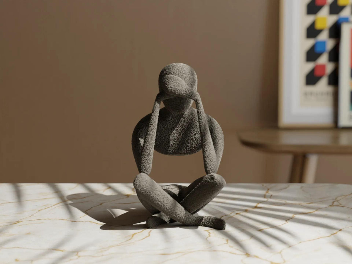 Modern Statue Trio - See, Hear, Speak No Evil Figurines - Minimalist Home Decor, Unique Gift
