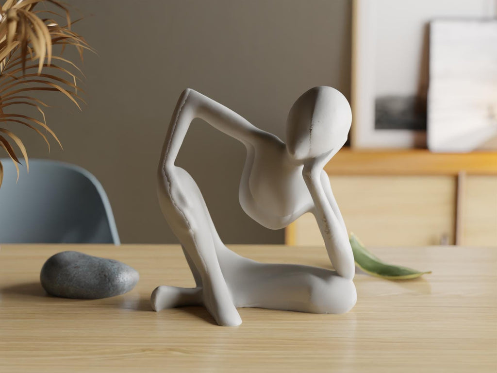 Modern 3D Printed Minimalist Figure Sculpture - Unique Art Decor for Home or Office