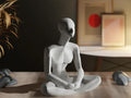 3D Printed Meditative Monk Figurine – Zen Home Decor, Minimalist Sculpture, Spiritual Gift