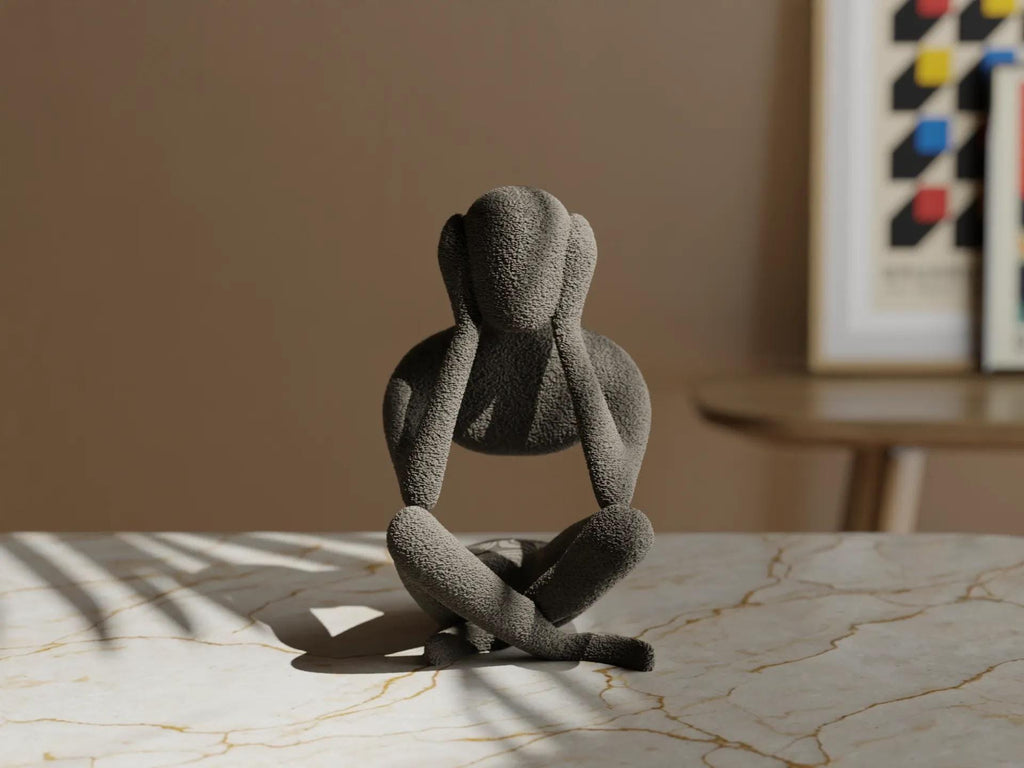 Modern Statue Trio - See, Hear, Speak No Evil Figurines - Minimalist Home Decor, Unique Gift