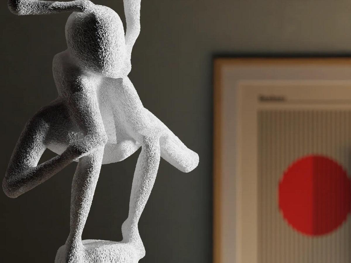 Minimalist Family Sculpture – Modern Abstract 3D Printed Statue | Parent & Child Figurine | Unique Home Decor Gift for Mom, Dad, or Couple
