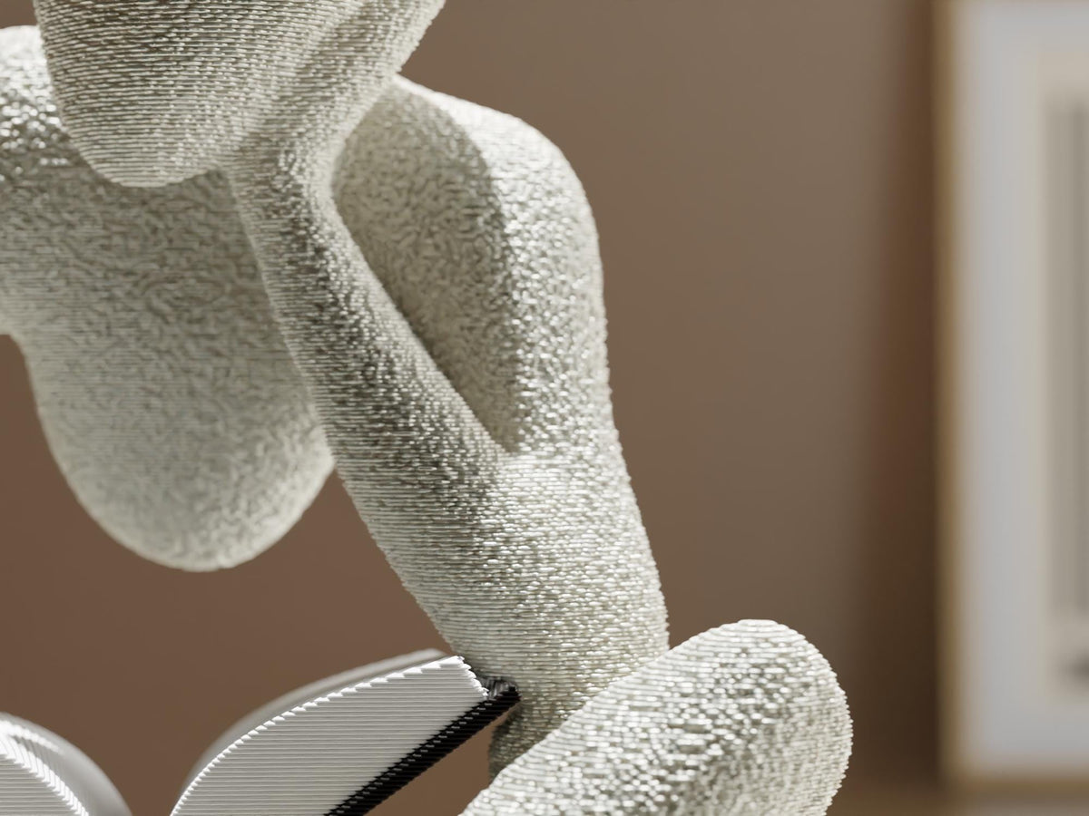 Reading Figurine | Minimalist Thinker Sculpture | Modern Home Decor Gift for Book Lovers