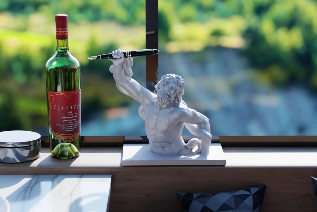Elegant 3D Printed Greek Statue Pen Holder – Unique Desk Accessory for Home or Office