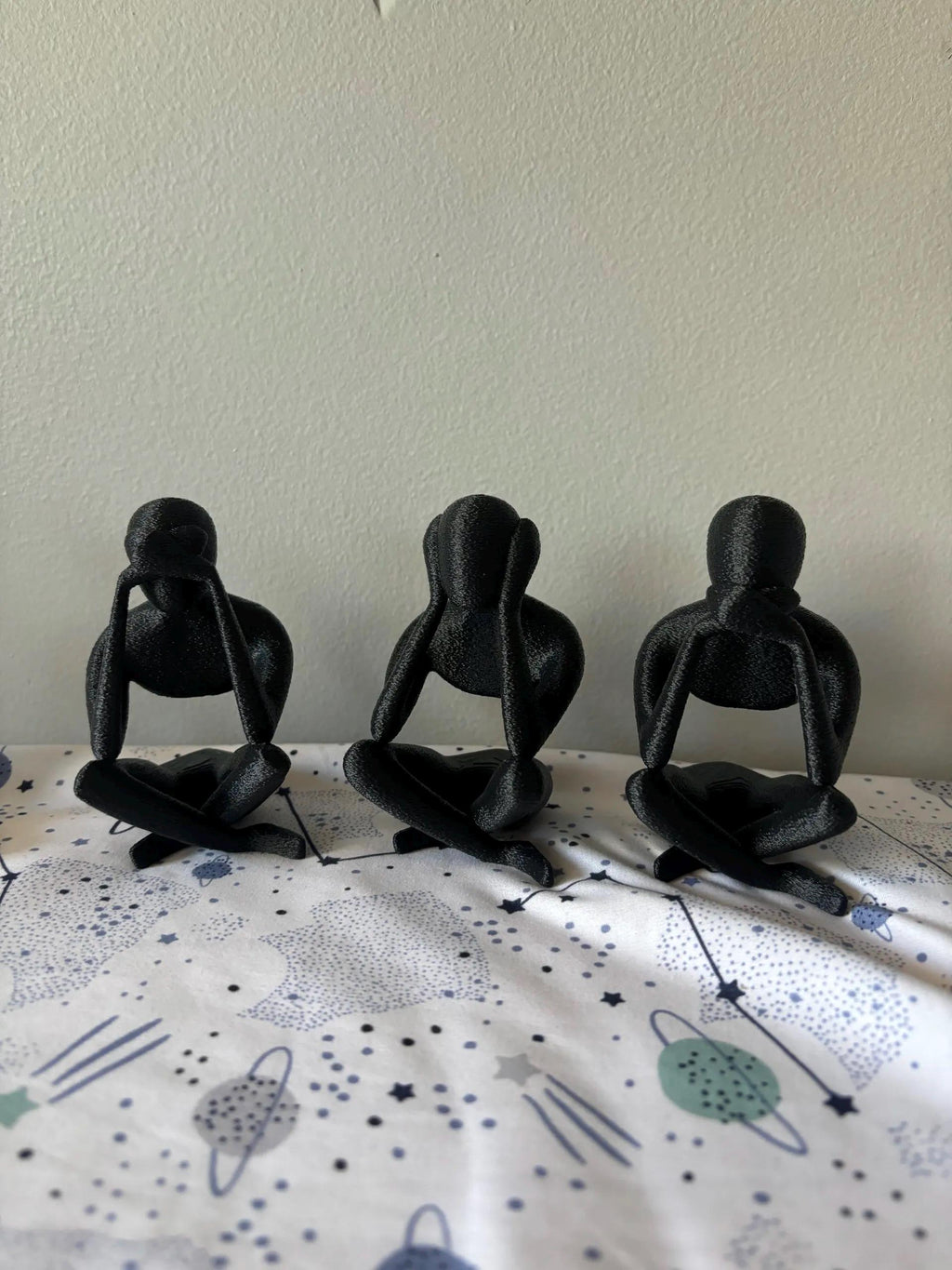 Modern Statue Trio - See, Hear, Speak No Evil Figurines - Minimalist Home Decor, Unique Gift