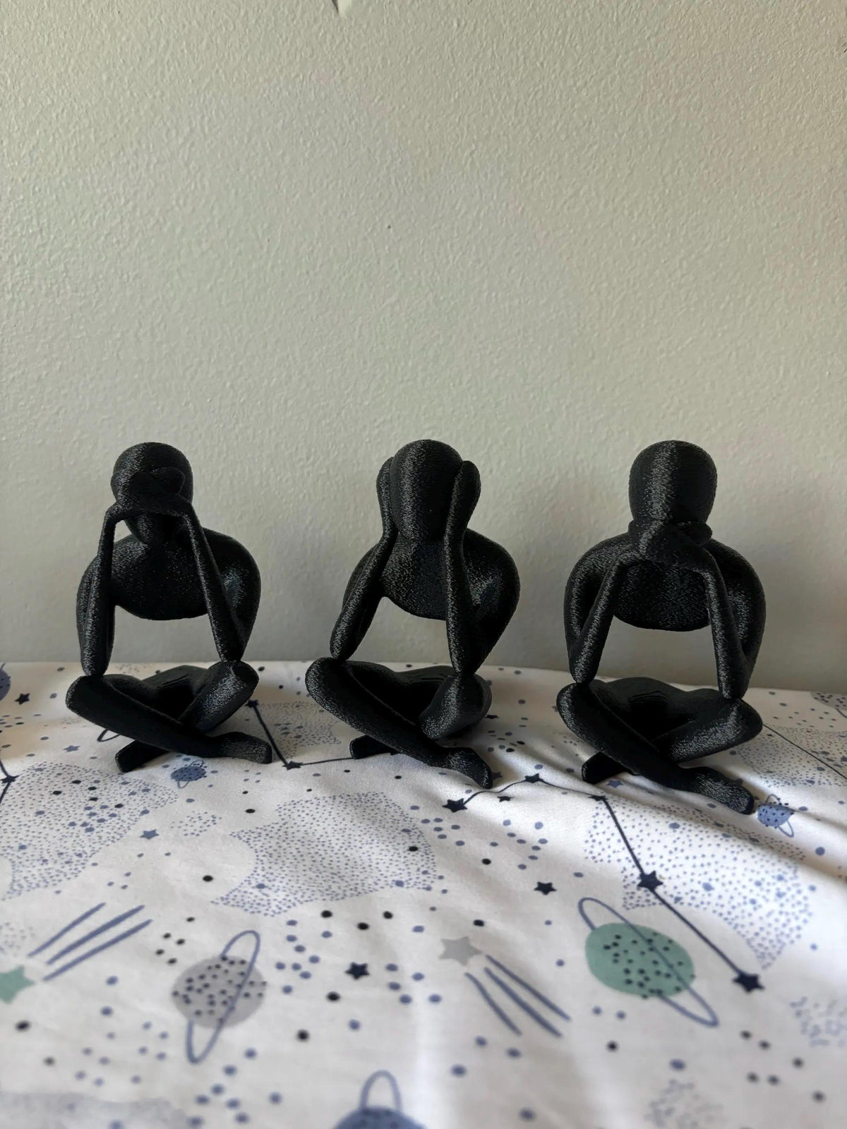 Modern Statue Trio - See, Hear, Speak No Evil Figurines - Minimalist Home Decor, Unique Gift