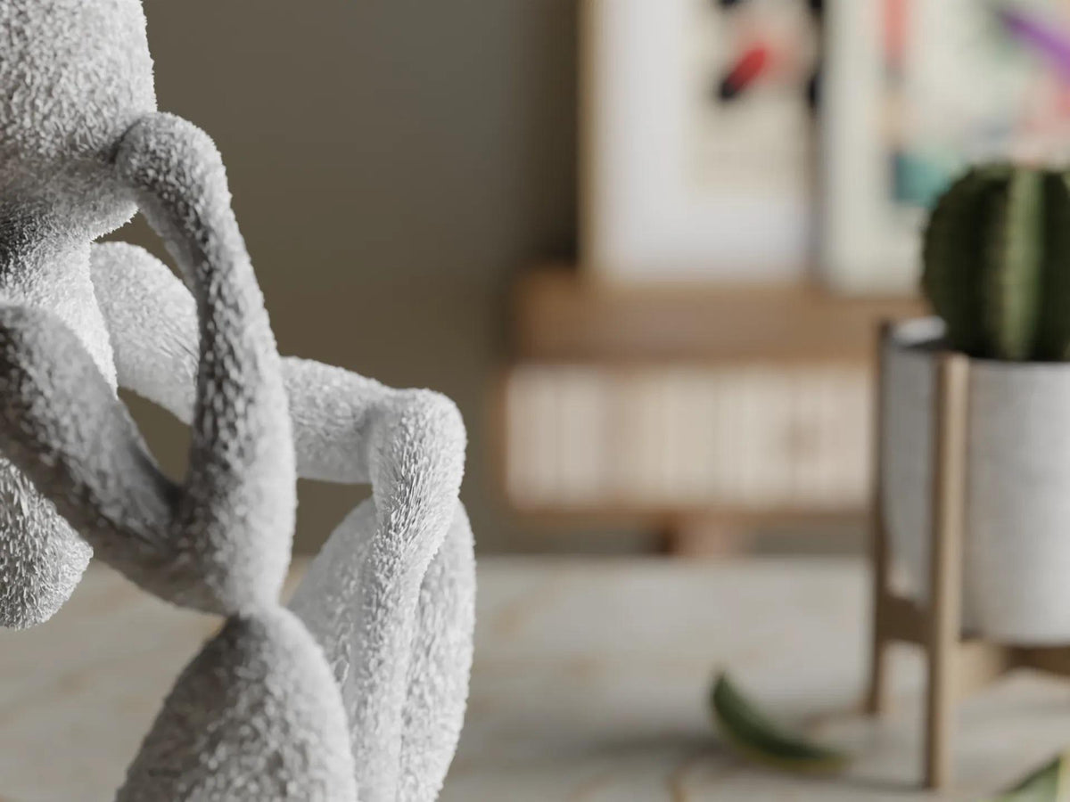 Contemplative 3D Printed Figurine – Minimalist Meditation Statue, Modern Home Decor