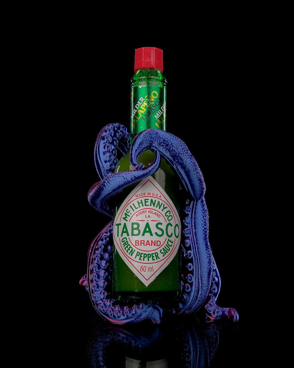 3D Printed Octopus Tabasco Holder – Unique Bottle Stand