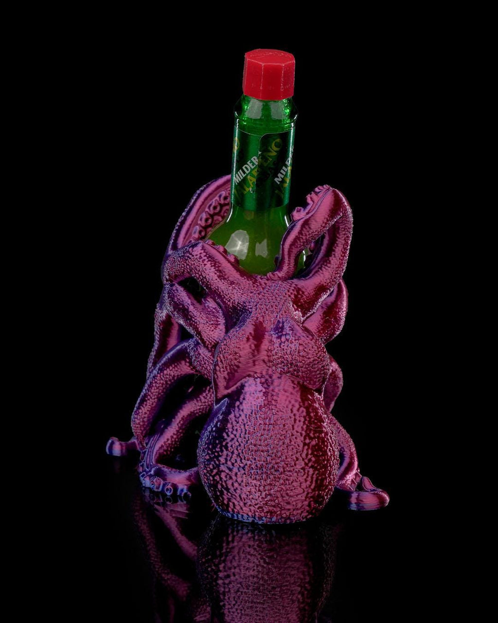 3D Printed Octopus Tabasco Holder – Unique Bottle Stand