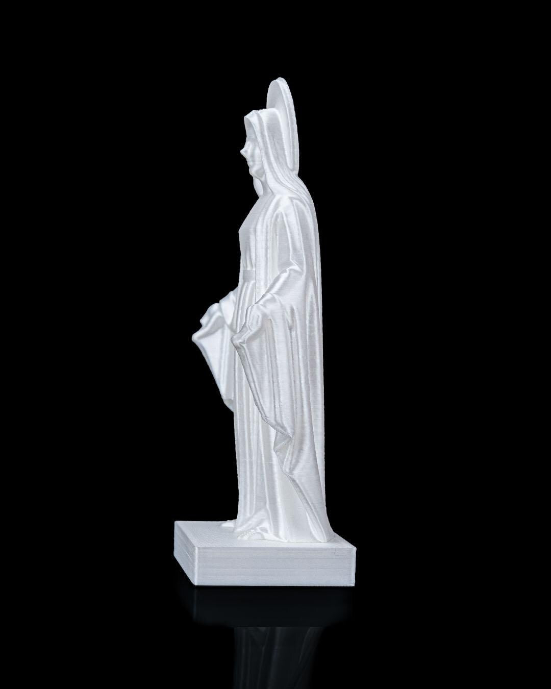 Holy Mary Statue – Virgin Mary Figurine – Religious Home Decor – Catholic Gift – Modern White Sculpture