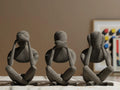 Modern Statue Trio - See, Hear, Speak No Evil Figurines - Minimalist Home Decor, Unique Gift