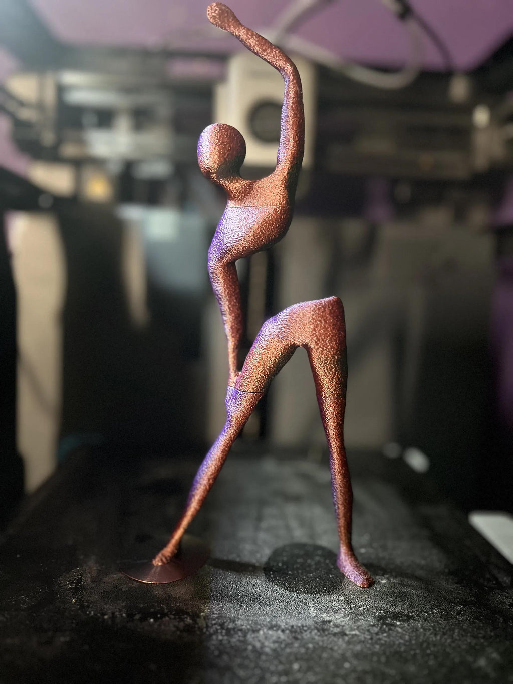 Abstract 3D Printed Figure – Modern Dancing Sculpture, Unique Home Decor Art