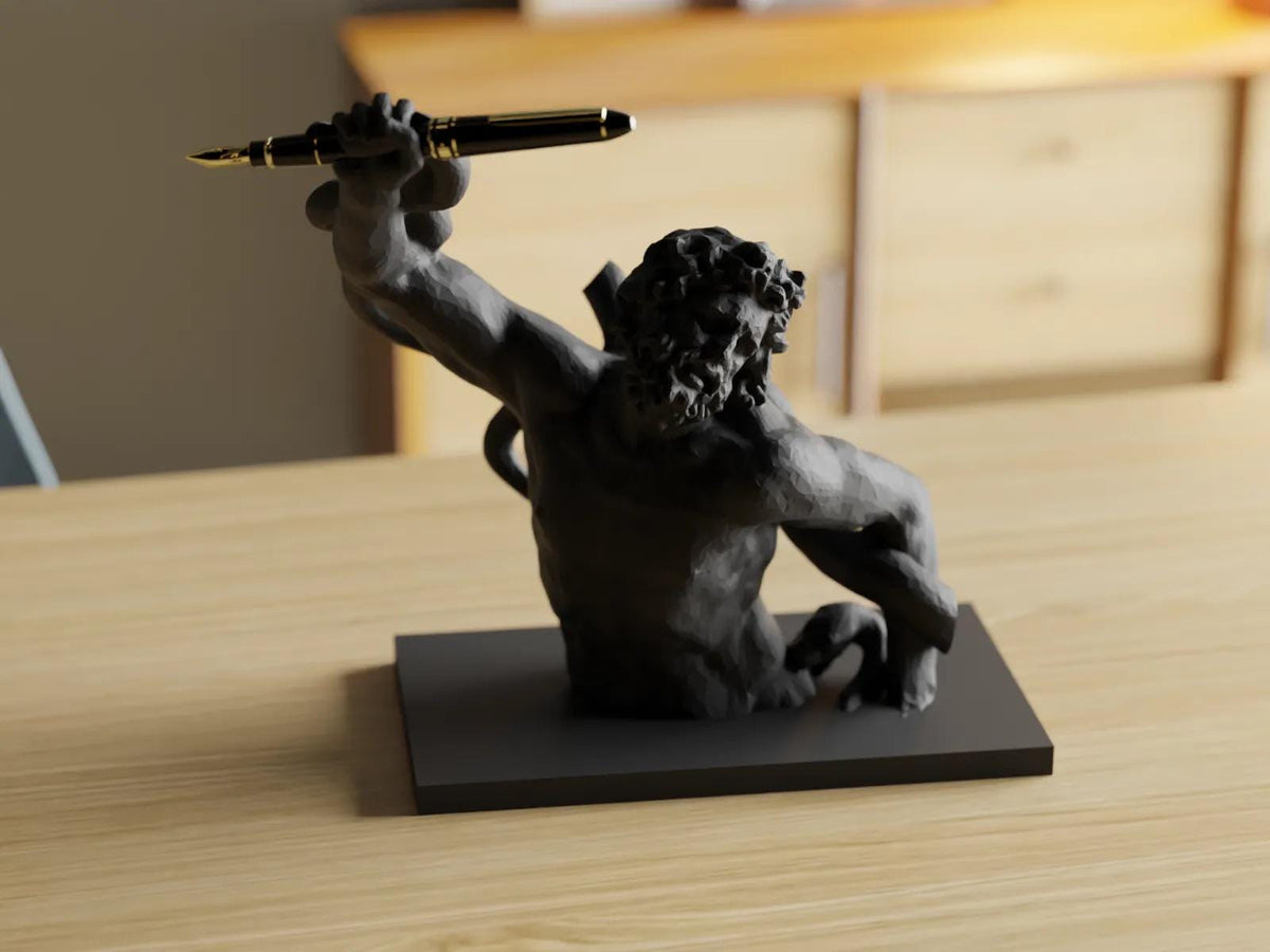 Elegant 3D Printed Greek Statue Pen Holder – Unique Desk Accessory for Home or Office