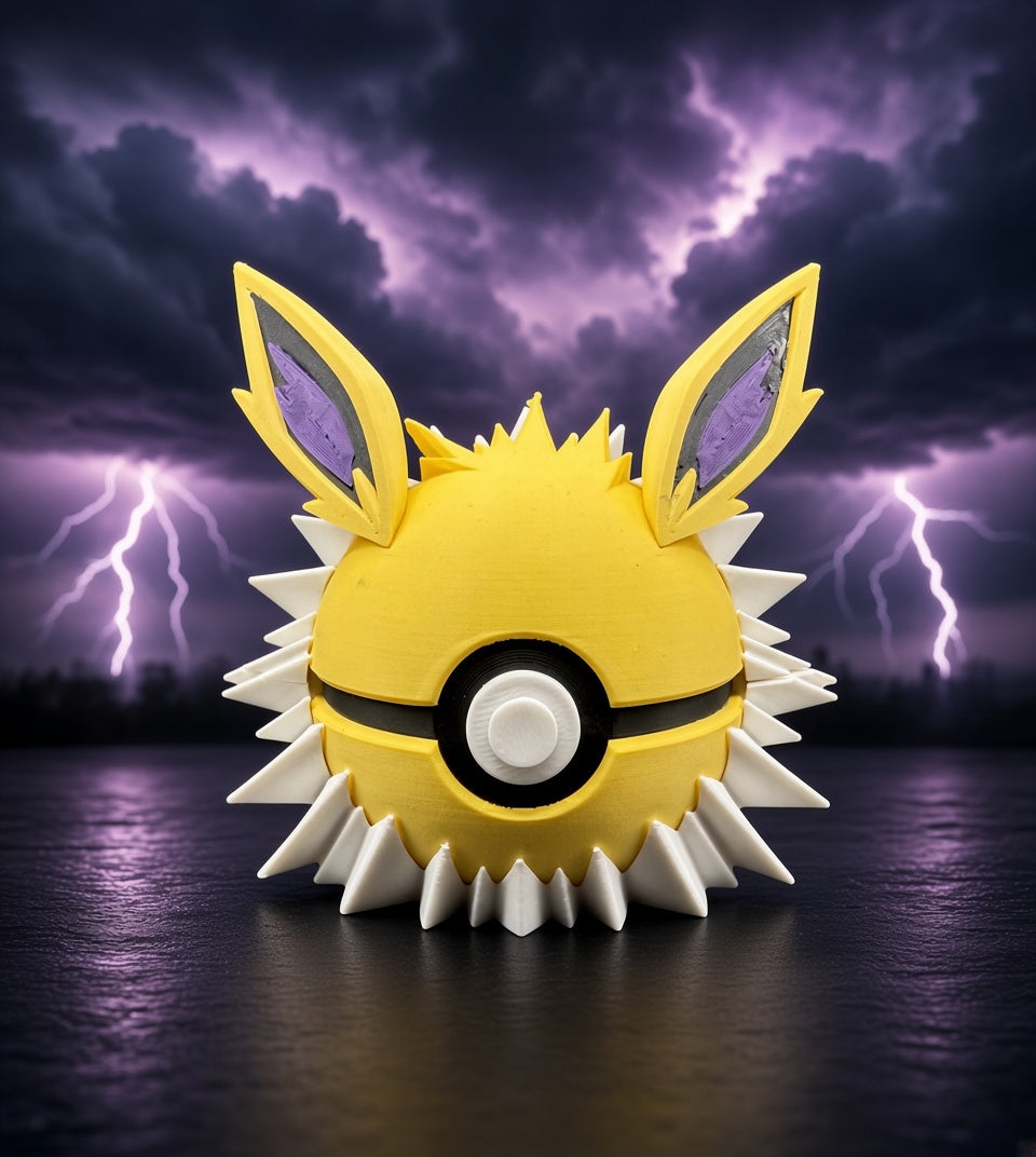 Jolteon 3D Printed Creature Ball | Custom Character Ball Collectible | Pokémon Fan Gift