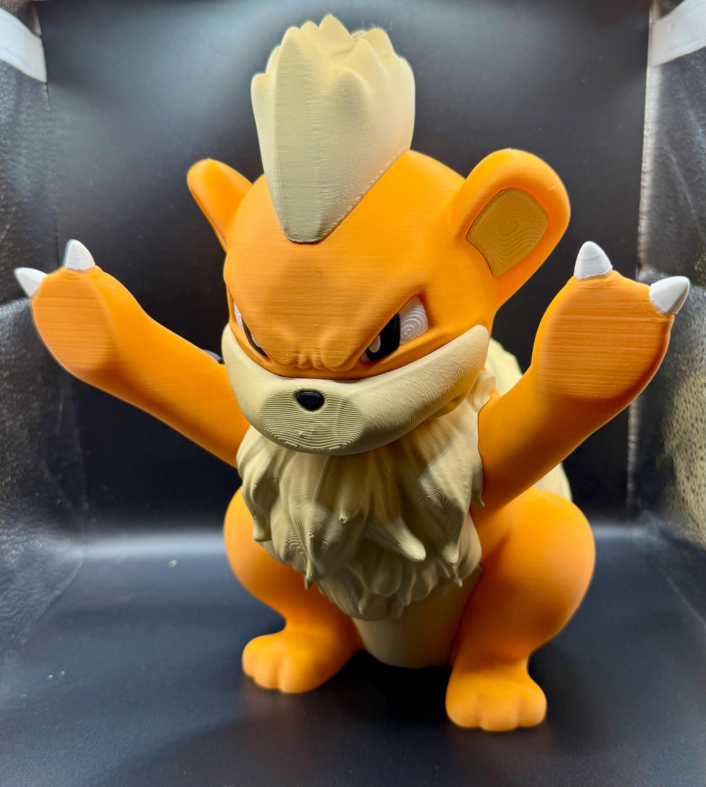 Growlithe 3D Window Decoration | Window Presser | Anime Desk Toy | Room Decor