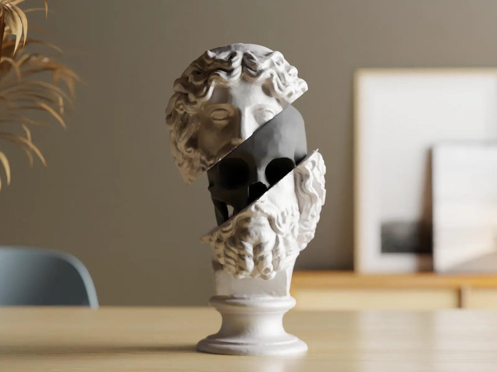 3D Printed Zeus Bust Sculpture – Greek God of Thunder Statue for Home Decor