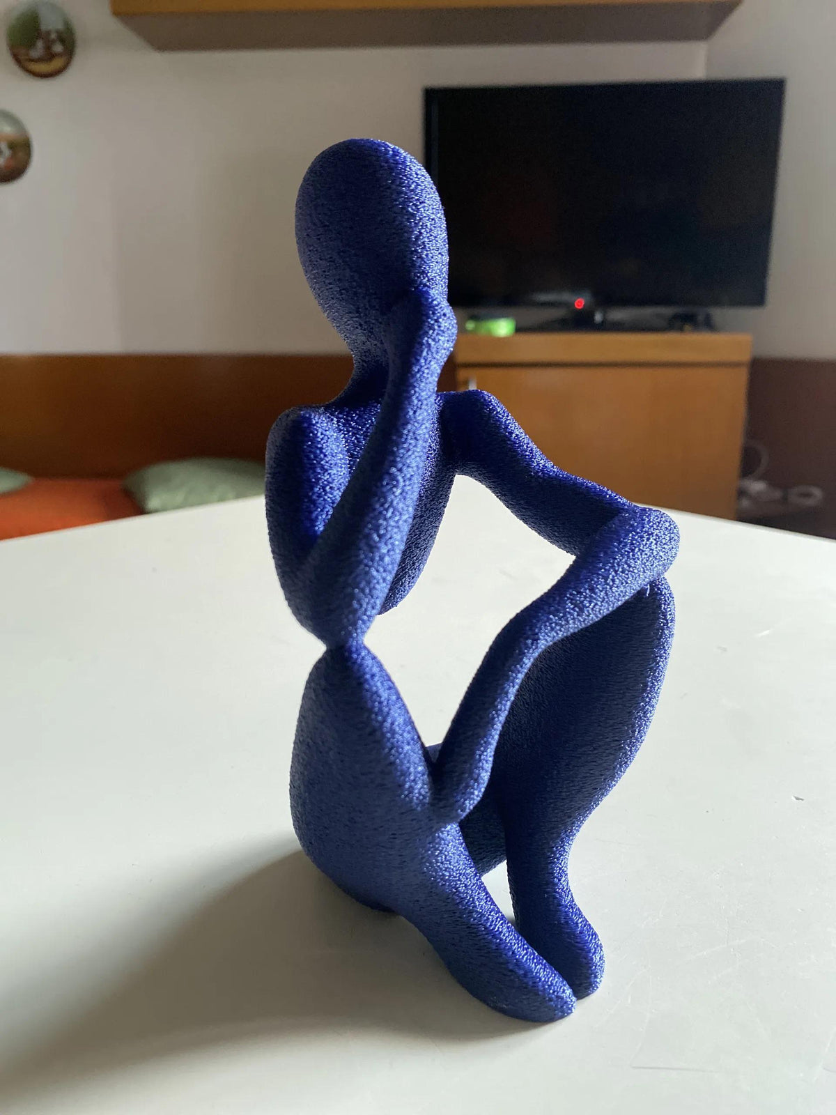 Contemplative 3D Printed Figurine – Minimalist Meditation Statue, Modern Home Decor