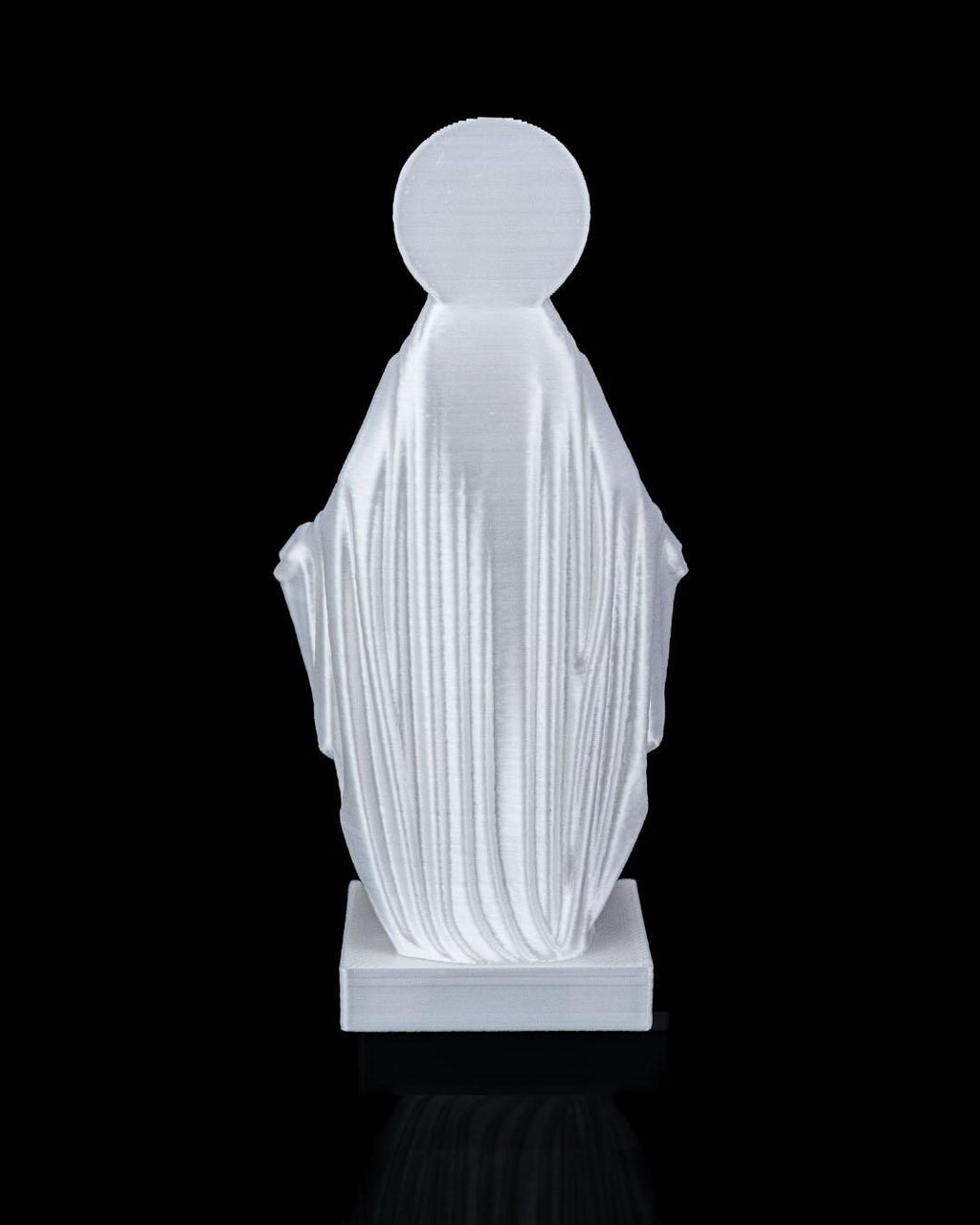 Holy Mary Statue – Virgin Mary Figurine – Religious Home Decor – Catholic Gift – Modern White Sculpture
