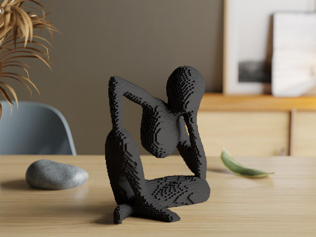 Modern 3D Printed Minimalist Figure Sculpture - Unique Art Decor for Home or Office