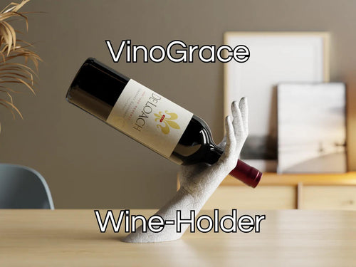 3D Printed Wine Bottle Holder – Unique Hand Sculpture Display Stand