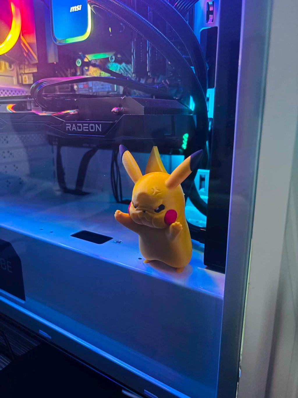 Angry Pikachu 3D Window Decoration | Window Presser Figure | Pikachu Fan Gift | 3D Printed Desk Toy
