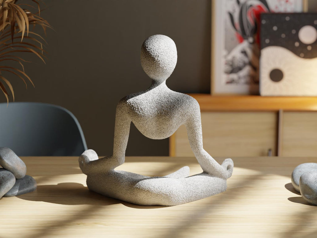 Modern 3D Printed Minimalist Figure Sculpture - Unique Art Decor for Home or Office