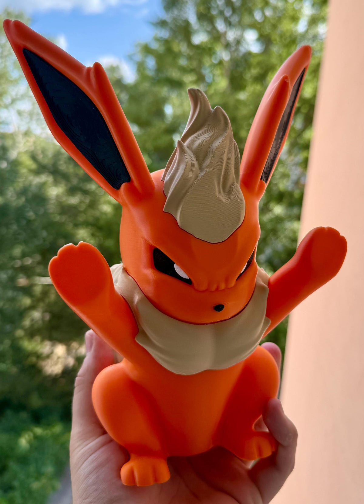 Flareon 3D Window Decoration | Window Presser | Anime Desk Toy | Room Decor