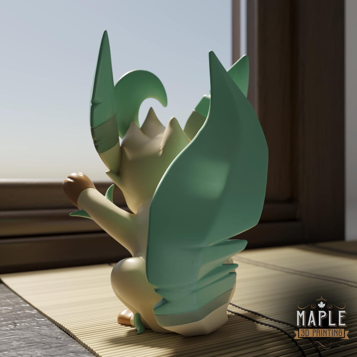 Leafeon 3D Window Decoration | Window Presser | Anime Desk Toy | Room Decor