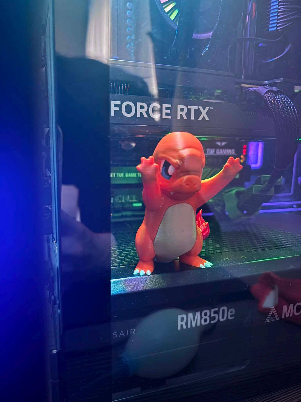 Charmander 3D Window Decoration | Window Presser | Anime Fan Gift | 3D Printed Desk Toy