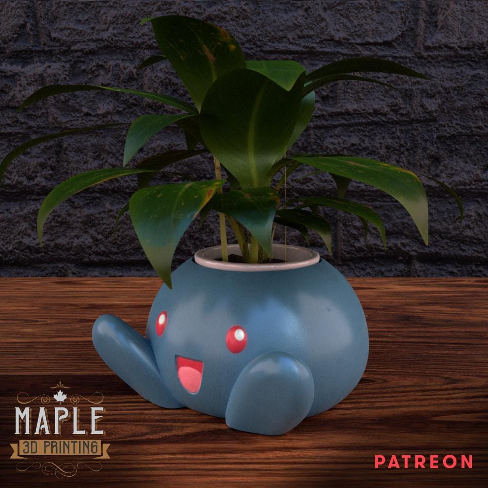Oddish Planter Pot | Cute Plant Pot | Succulent Planter | Pokemon Inspired Planter | Desk Plant Holder | Gamer Room Decor