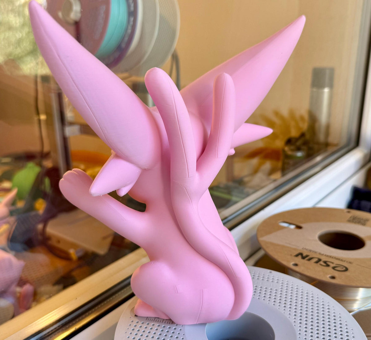 Espeon 3D Window Decoration | Window Presser | Anime Desk Toy | Room Decor